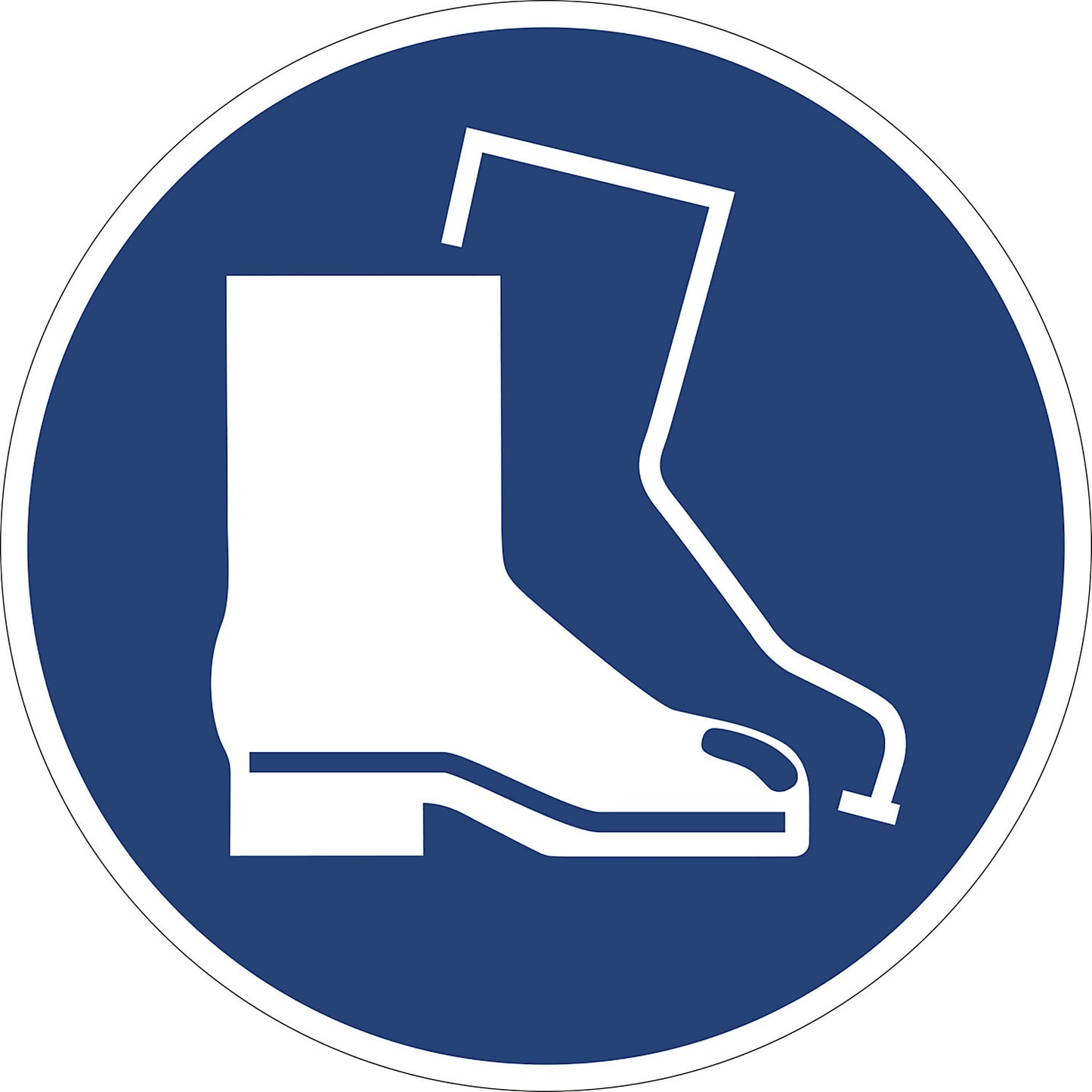 Mandatory signs, wear safety footwear, pack of 10, plastic, Ø 200 mm.