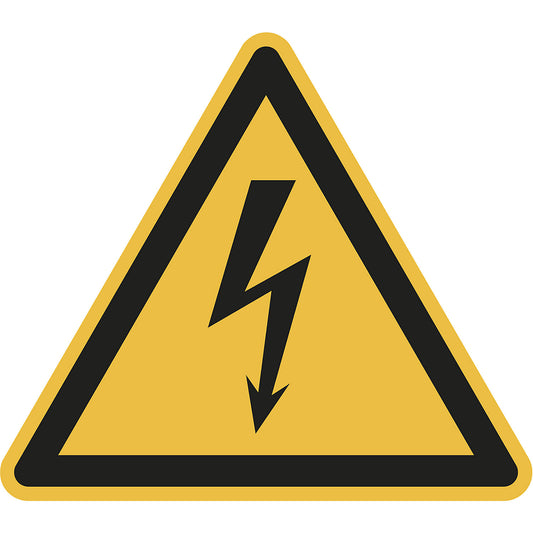 Hazard signs, hazard: electricity, pack of 10, aluminium, leg length 100 mm.