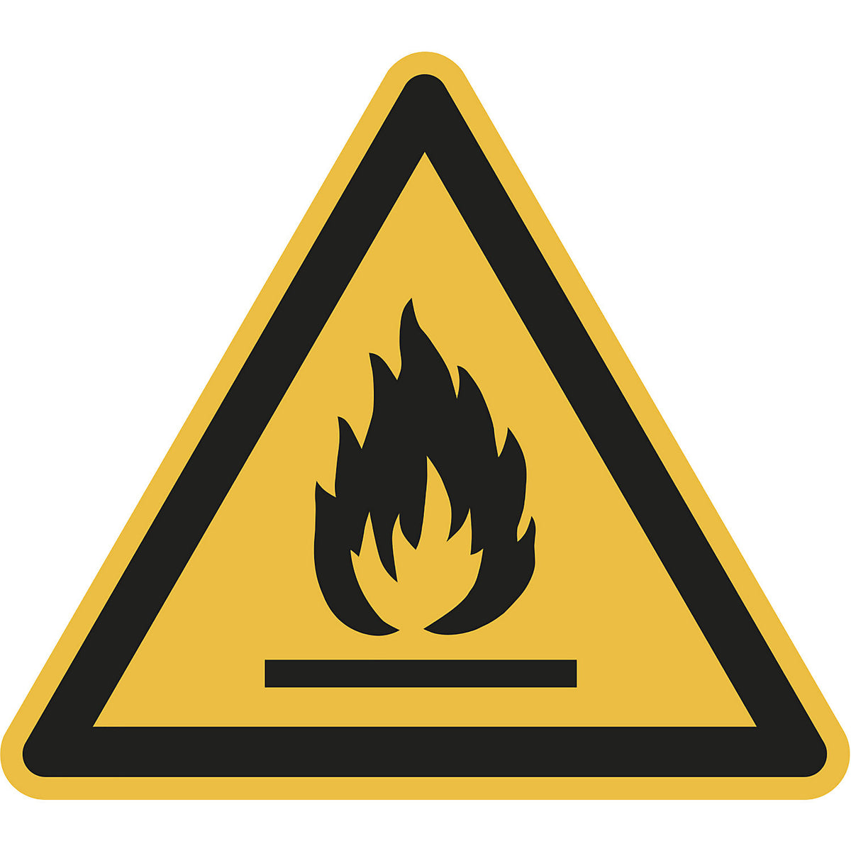 Hazard signs, hazard: flammable materials, pack of 10, plastic, leg length 200 mm.