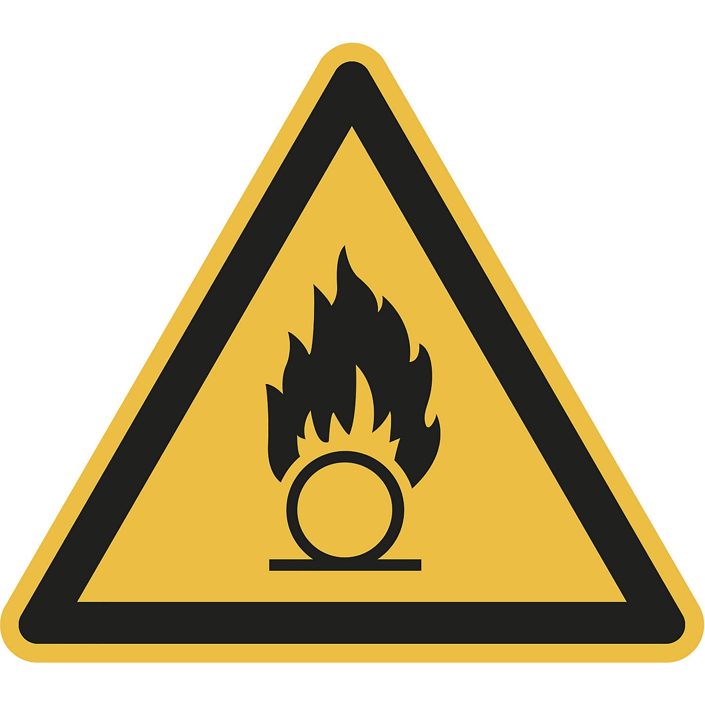 Hazard signs, hazard: oxidising substances, pack of 10, film, leg length 200 mm.