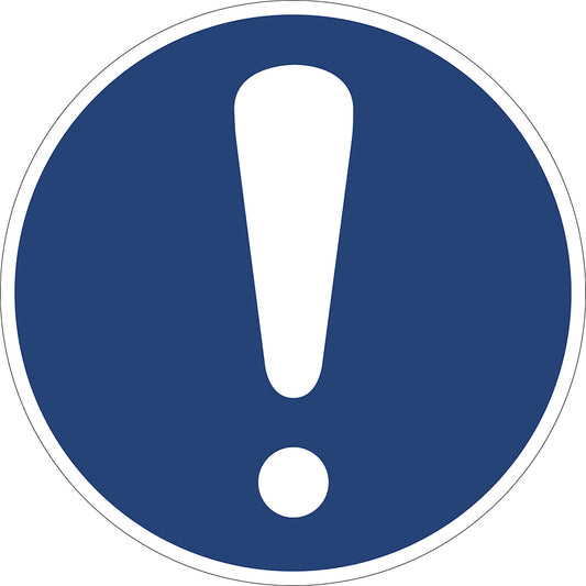Mandatory signs, general prohibition sign, pack of 10, film, Ø 100 mm.
