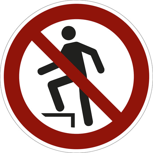 Prohibition sign, no entry, pack of 10, film, Ø 200 mm.