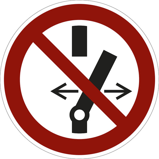 Prohibition sign, do not alter the state of the switch, pack of 10, film, Ø 200 mm.