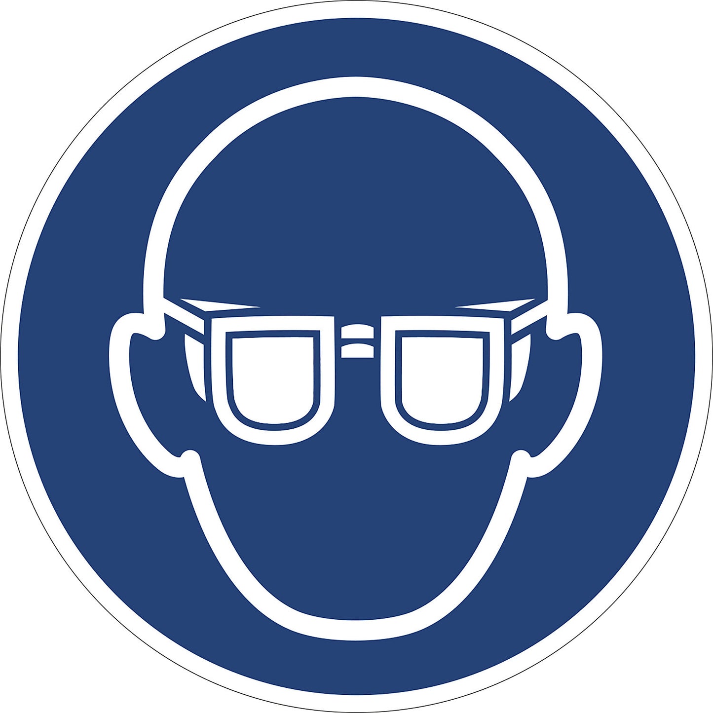 Mandatory signs, wear eye protection, pack of 10, film, Ø 200 mm.