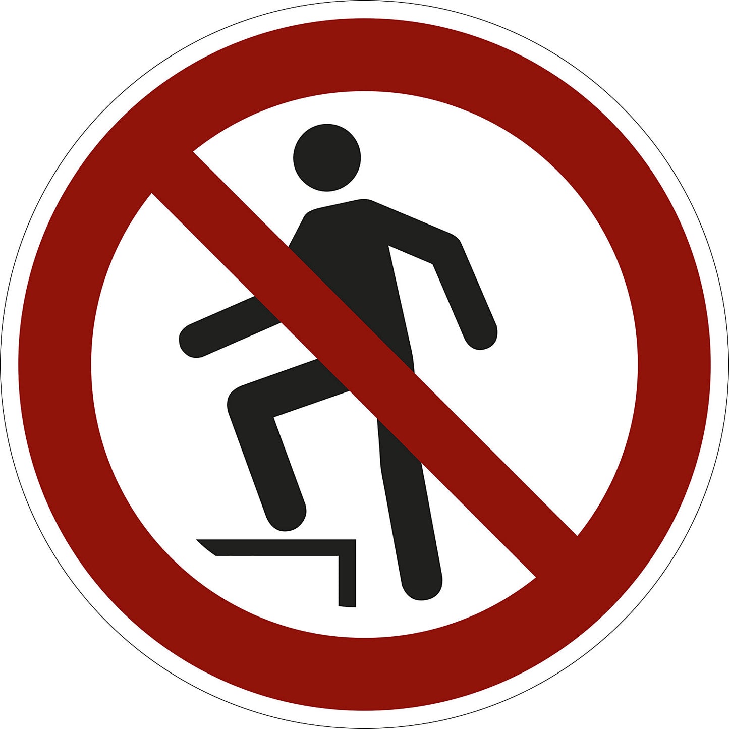 Prohibition sign, no entry, pack of 10, plastic, Ø 200 mm.
