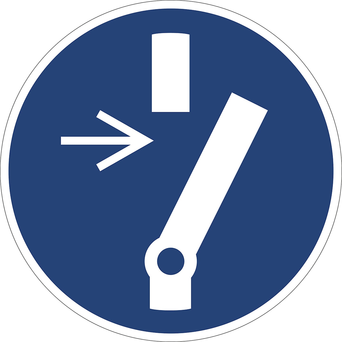 Mandatory signs, disconnect before carrying out maintenance or repair, pack of 10, film, Ø 200 mm.