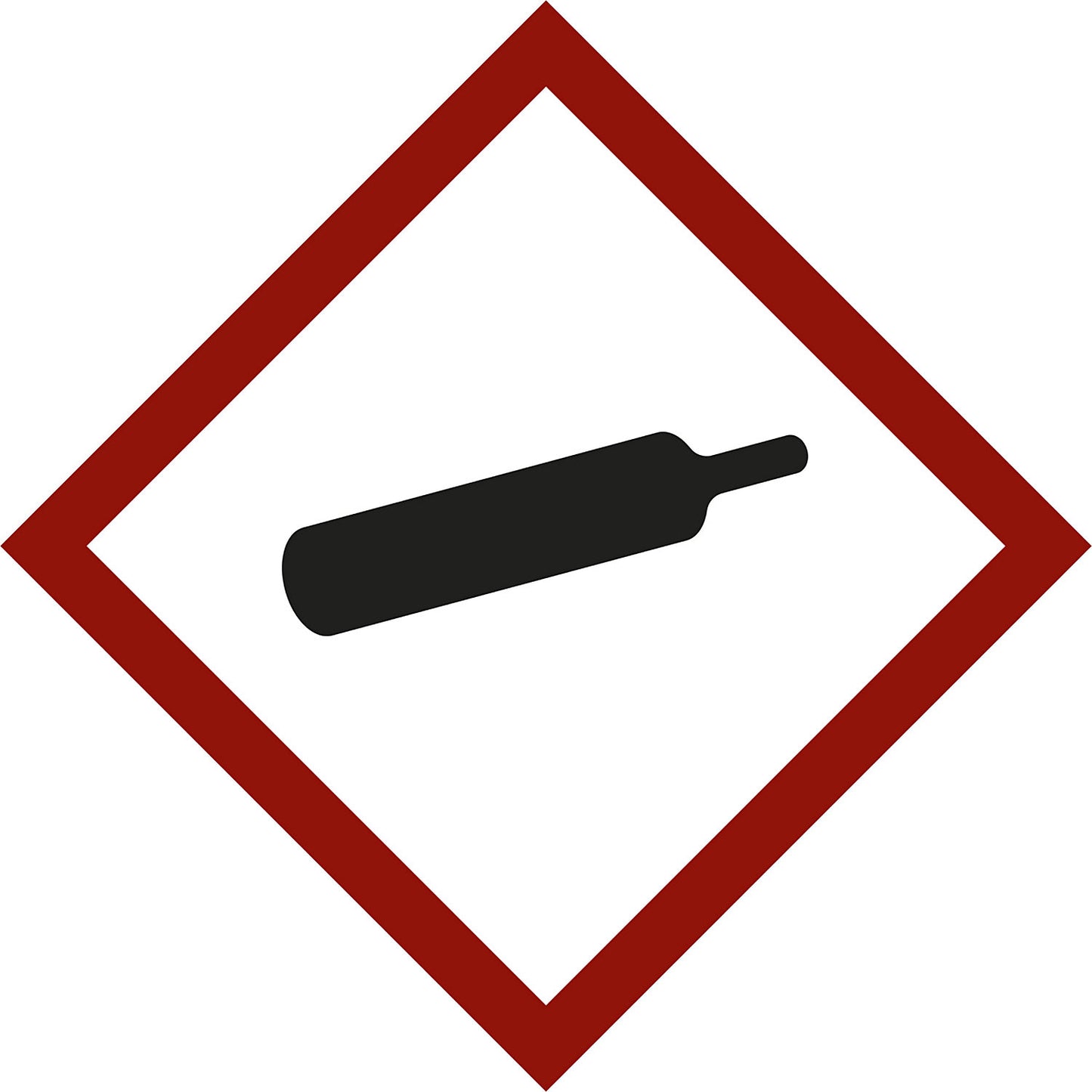 Hazardous materials label, gas canister, pack of 10, film, 105 x 105 mm.