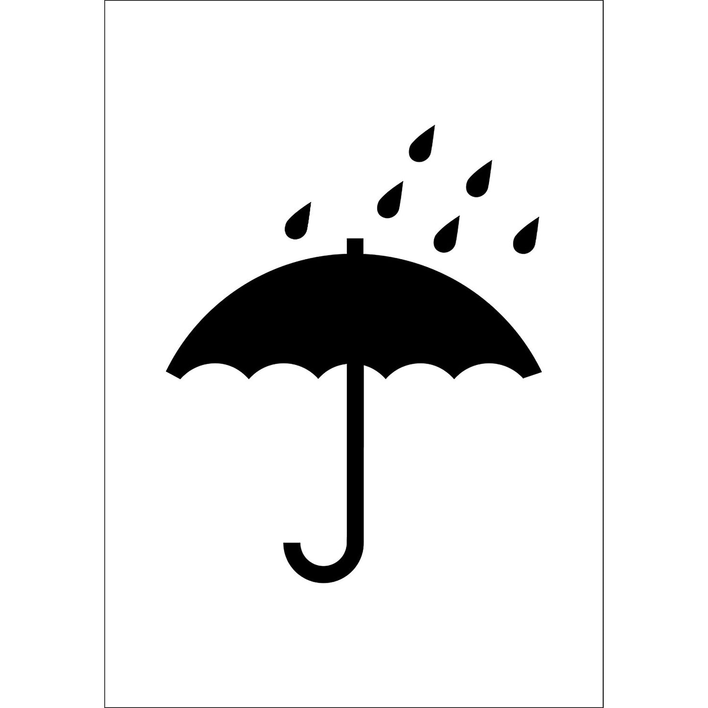 Storage and packaging signs, pack of 10, keep dry, 148 x 210 mm.