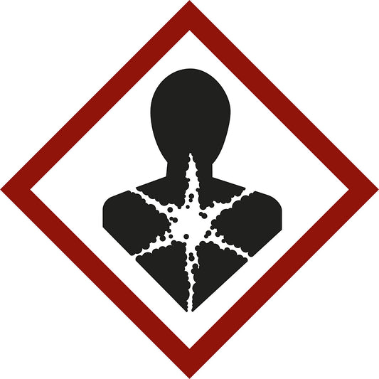 Hazardous materials label, health hazard, pack of 10, film, 105 x 105 mm.