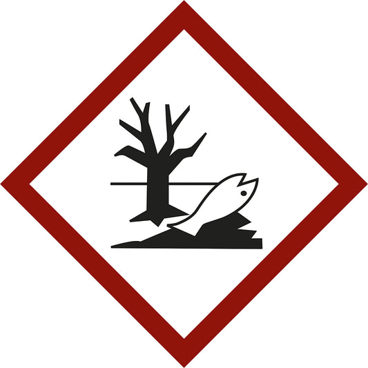 Hazardous materials label, environmental hazard, pack of 10, film, 105 x 105 mm.