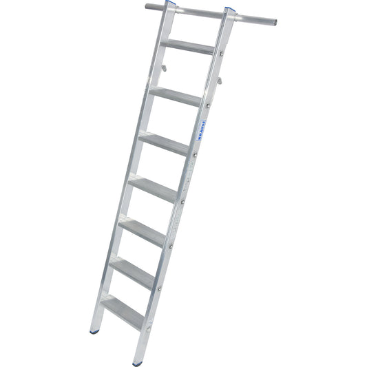 Step shelf ladder, suspendable, with 2 pairs of hooks, 7 steps.