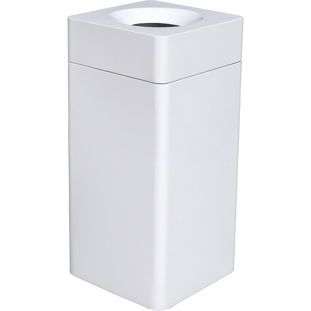 Waste collector, steel, flame-extinguishing, capacity 42 l, WxHxD 350 x 760 x 350 mm, white.