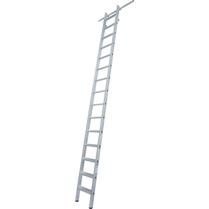 Step shelf ladder, suspendable, with 2 pairs of hooks, 15 steps.