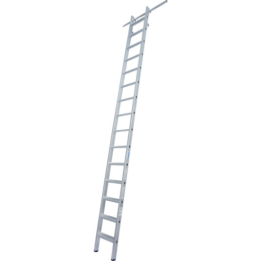 Step shelf ladder, suspendable, with 2 pairs of hooks, 15 steps.
