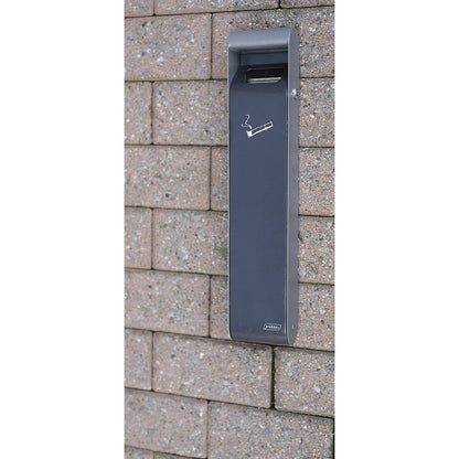 Wall ashtray, 3 l, HxWxD 500 x 100 x 64 mm, grey.
