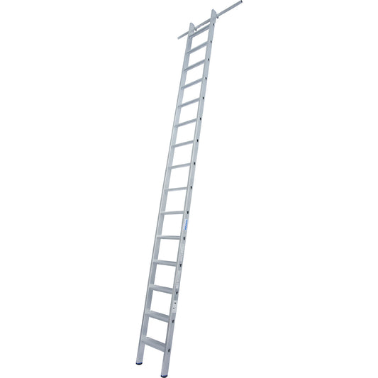 Step shelf ladder, suspendable, with 1 pair of hooks, 15 steps.