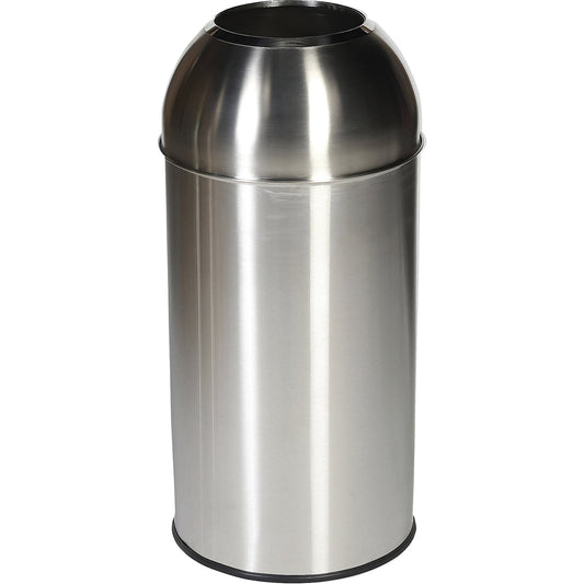 Stainless steel waste collector, capacity 40 l, WxHxD 350 x 740 x 350 mm, stainless steel lid.