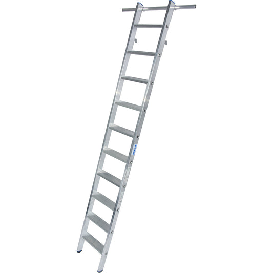 Step shelf ladder, suspendable, with 2 pairs of hooks, 10 steps.