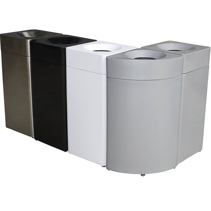Waste collector, steel, flame-extinguishing, capacity 42 l, WxHxD 350 x 760 x 350 mm, white.