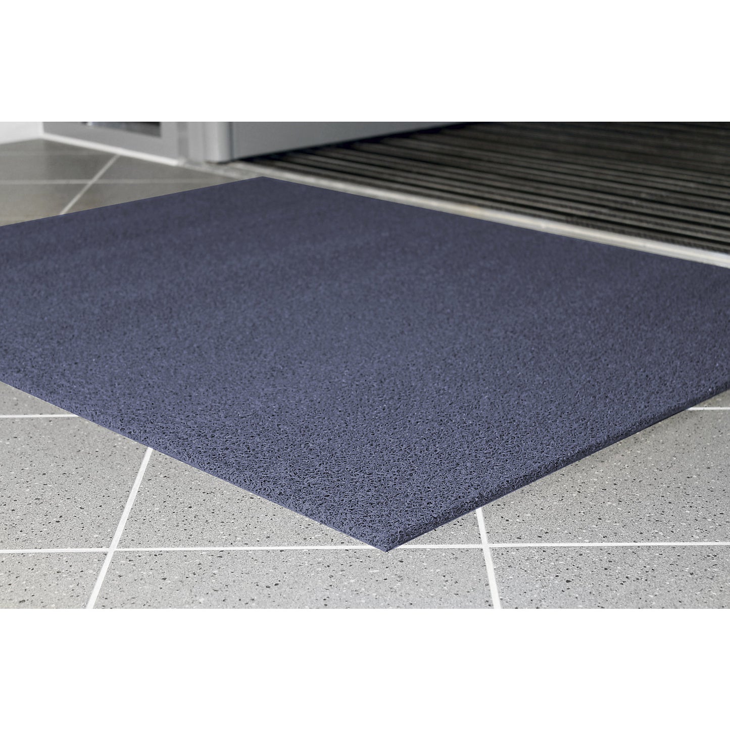 Entrance matting, flame resistant, LxW 1200 x 900 mm, blue.