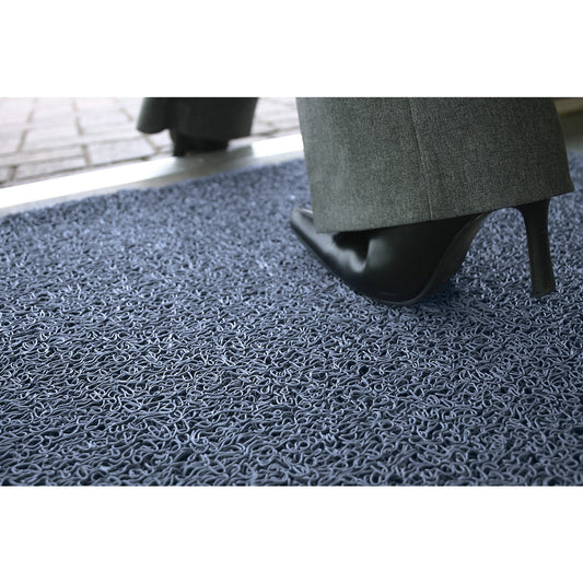 Entrance matting, flame resistant, LxW 1200 x 900 mm, blue.