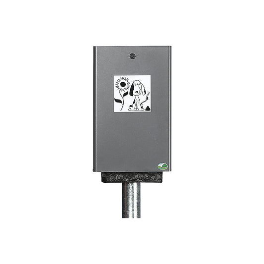 Doggy bag dispenser, HxWxD 430 x 265 x 60 mm, silver grey.