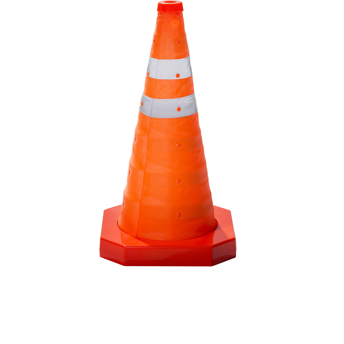 Traffic cone, folding, height 450 mm, pack of 6.
