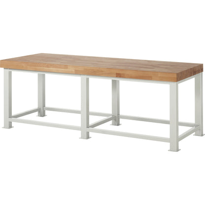 Heavy duty workbench, worktop thickness 100 mm, WxD 2500 x 900 mm.
