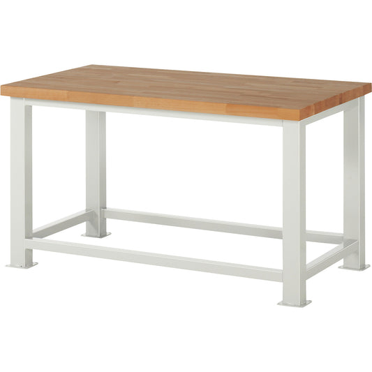 Heavy duty workbench, worktop thickness 50 mm, WxD 1500 x 900 mm.