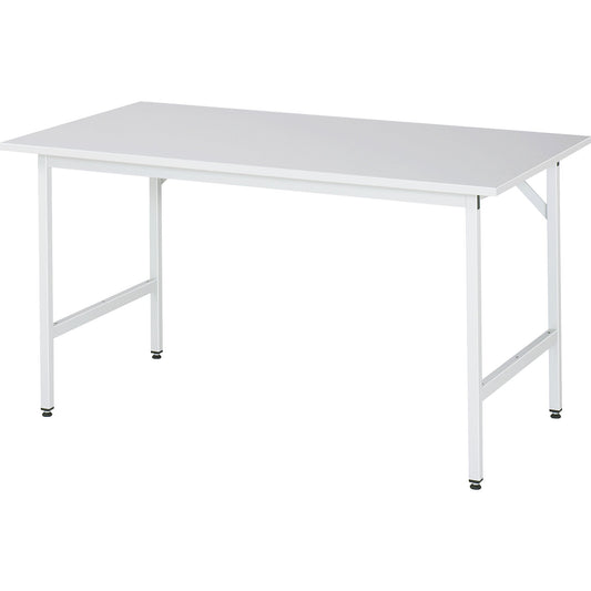 Work table ESD worktop, height 800 - 850 mm, frame feet WxD 30 x 30 mm, WxD 1500 x 800 mm.