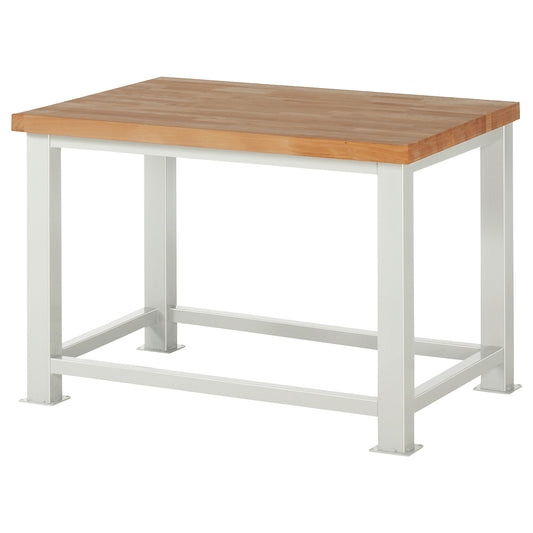 Heavy duty workbench, worktop thickness 50 mm, WxD 1250 x 900 mm.