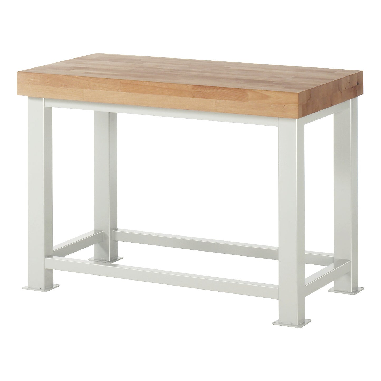 Heavy duty workbench, worktop thickness 100 mm, WxD 1250 x 700 mm.