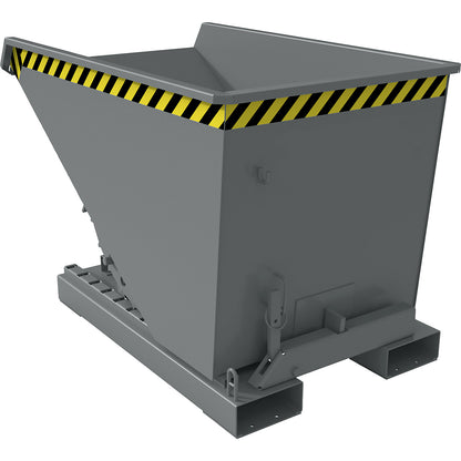 Tilting skip incl. roll-off mechanism, capacity 0.3 m³, LxWxH 1260 x 770 x 835 mm, grey.