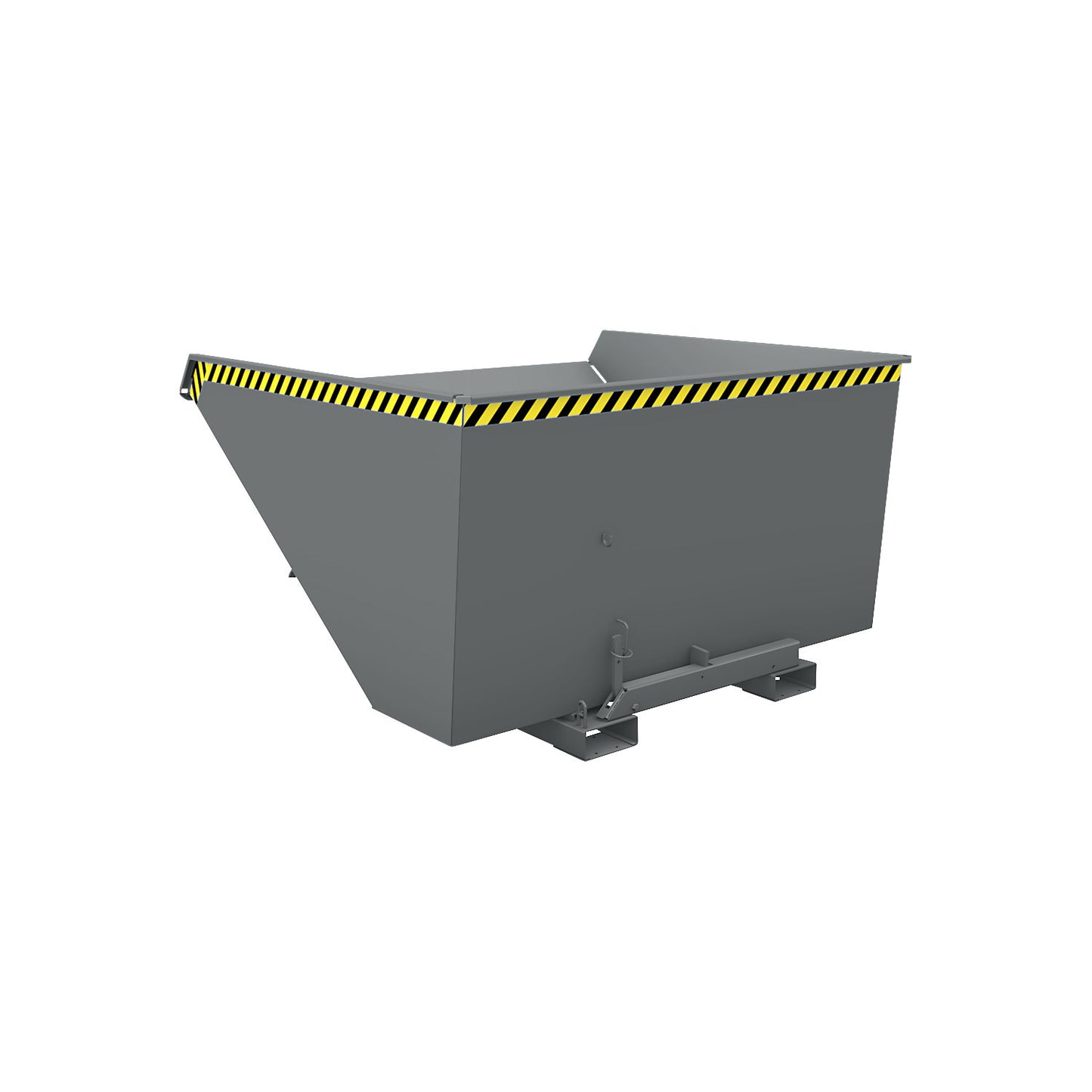 Tilting skip incl. roll-off mechanism, capacity 2.1 m³, LxWxH 1720 x 1870 x 1103 mm, grey.