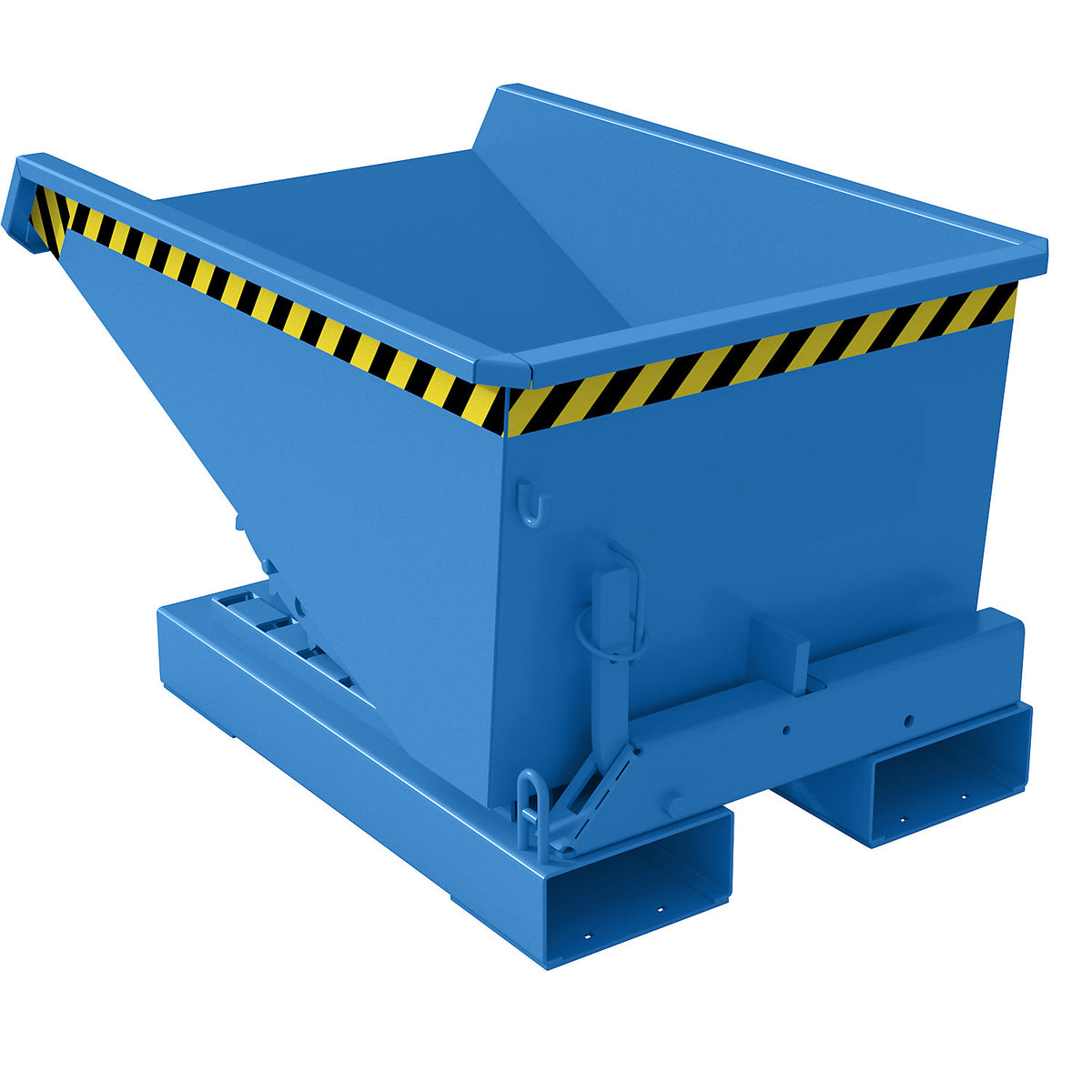 Tilting skip incl. roll-off mechanism, capacity 0.15 m³, LxWxH 960 x 640 x 550 mm, blue.