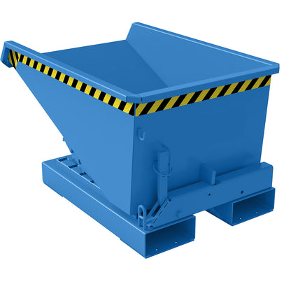 Tilting skip incl. roll-off mechanism, capacity 0.15 m³, LxWxH 960 x 640 x 550 mm, blue.