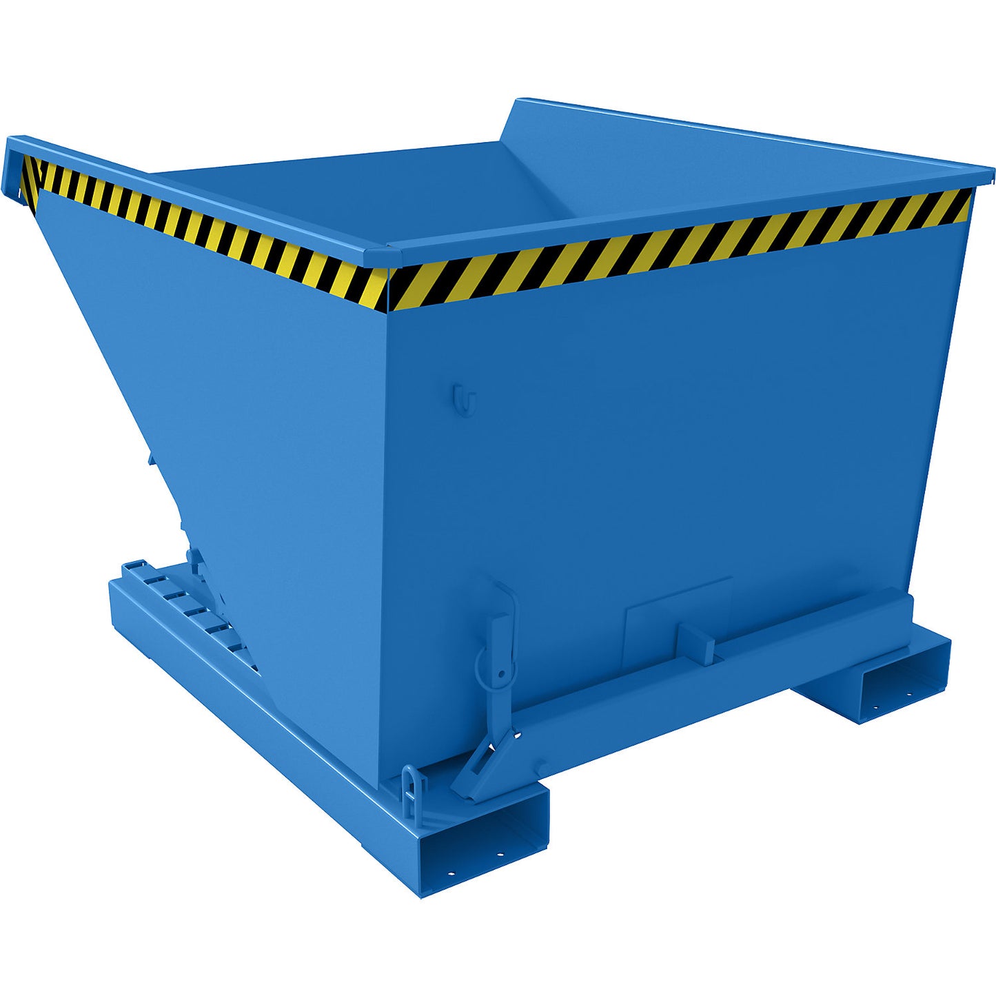 Tilting skip incl. roll-off mechanism, capacity 0.6 m³, LxWxH 1260 x 1070 x 835 mm, blue.