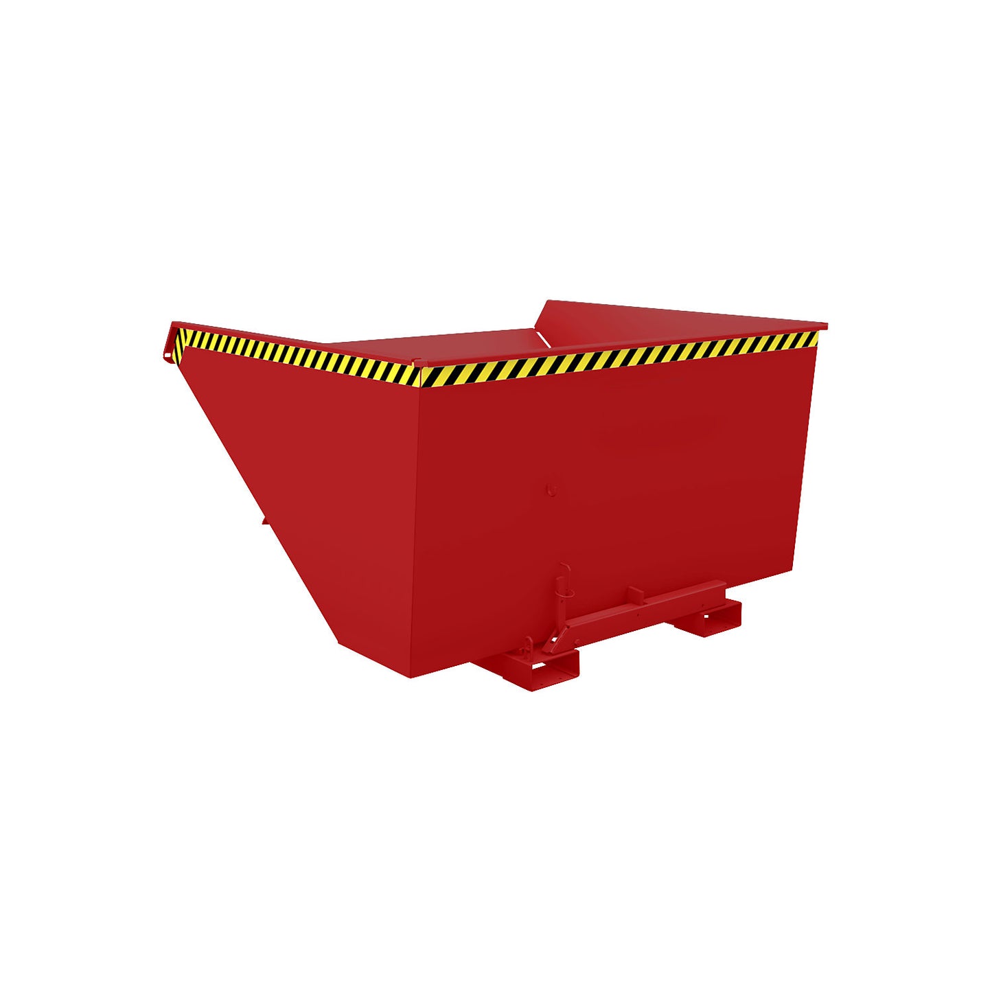 Tilting skip incl. roll-off mechanism, capacity 2.1 m³, LxWxH 1720 x 1870 x 1103 mm, red.