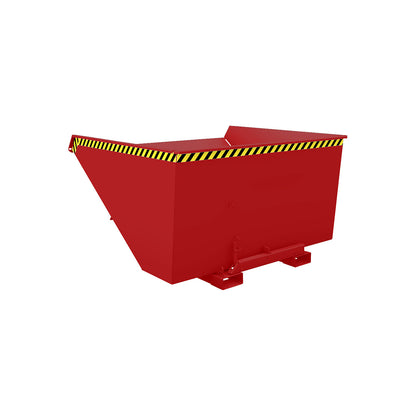 Tilting skip incl. roll-off mechanism, capacity 2.1 m³, LxWxH 1720 x 1870 x 1103 mm, red.