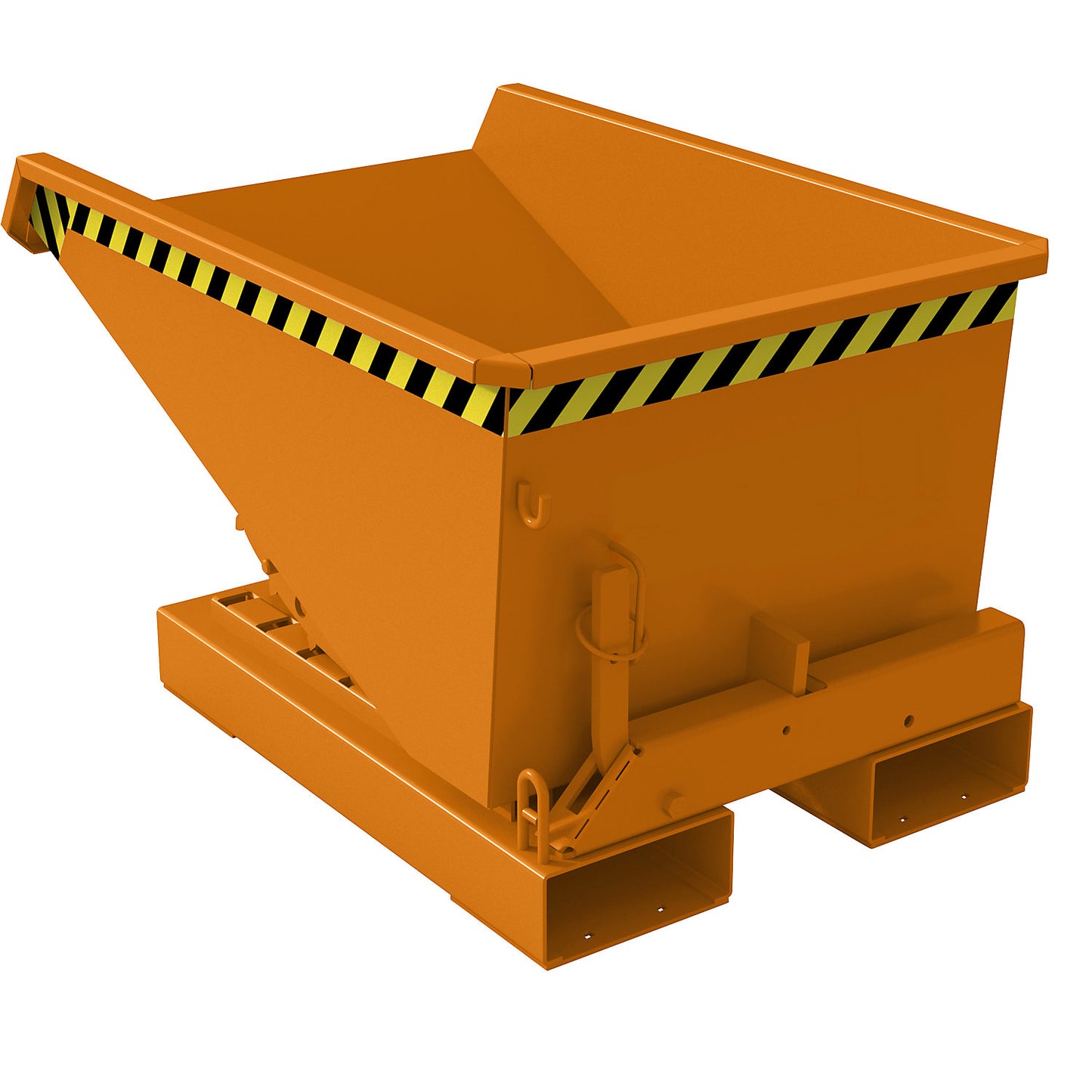 Tilting skip incl. roll-off mechanism, capacity 0.15 m³, LxWxH 960 x 640 x 550 mm, orange.