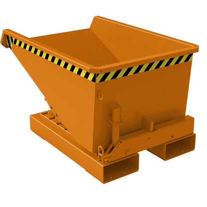 Tilting skip incl. roll-off mechanism, capacity 0.15 m³, LxWxH 960 x 640 x 550 mm, orange.