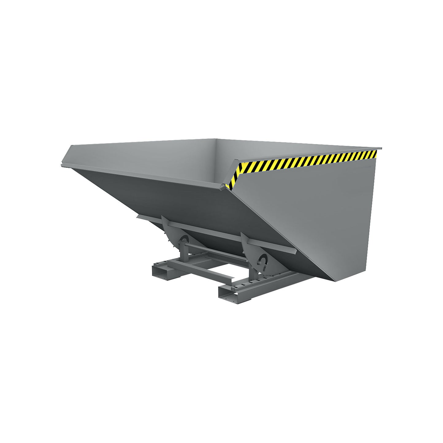 Tilting skip incl. roll-off mechanism, capacity 2.1 m³, LxWxH 1720 x 1870 x 1103 mm, grey.