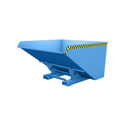 Tilting skip incl. roll-off mechanism, capacity 2.1 m³, LxWxH 1720 x 1870 x 1103 mm, blue.