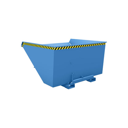 Tilting skip incl. roll-off mechanism, capacity 2.1 m³, LxWxH 1720 x 1870 x 1103 mm, blue.