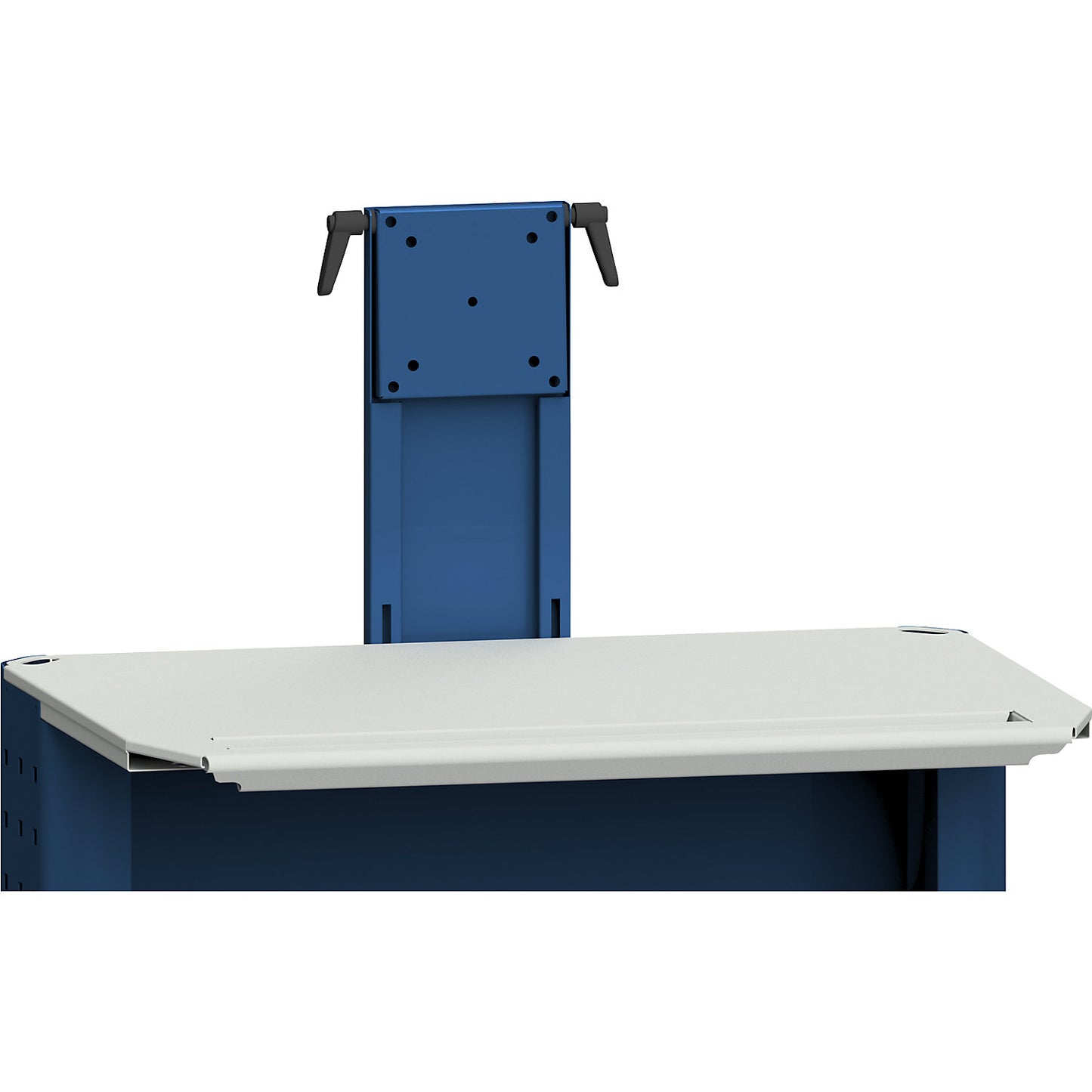 TFT monitor bracket, VESA standard, gentian blue.