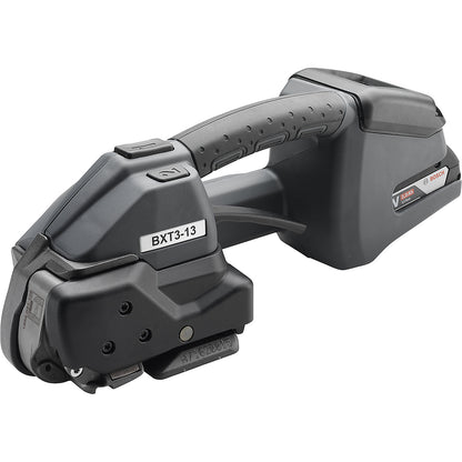 Battery powered strapping tool for PP and PET strapping, fully automatic, professional, for strap width 12 - 16 mm.