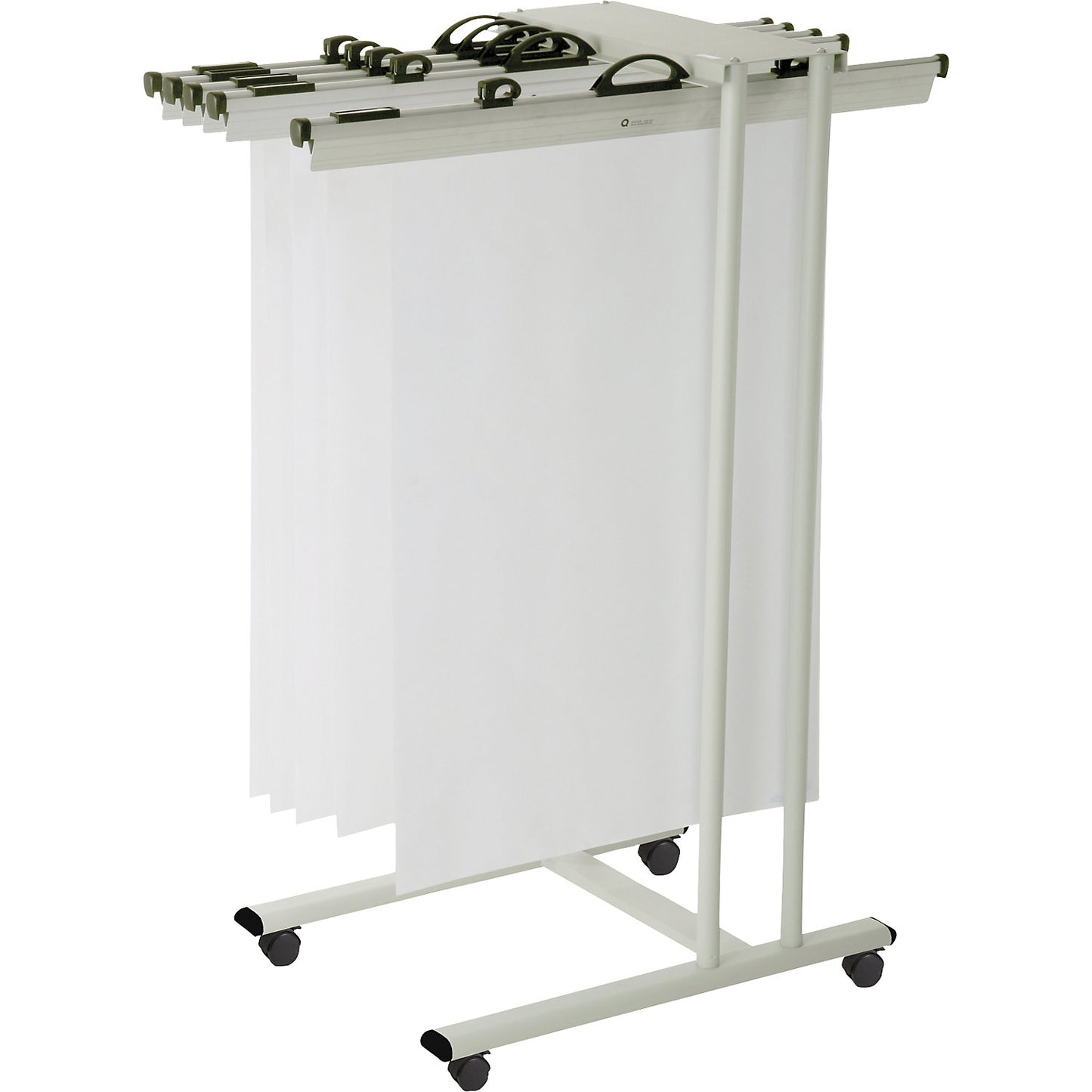 Drawing trolley, sheet steel, light grey, HxWxD 1265 x 530 x 720 mm.