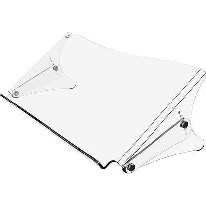 ERGODOC® document holder, height adjustable 136 - 206 mm, clear, transparent.