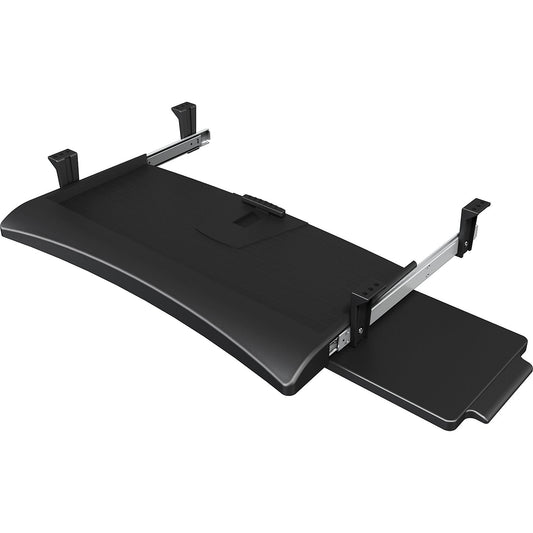 Keyboard shelf and mouse tray, WxDxH 520 x 200 x 55 mm, black.
