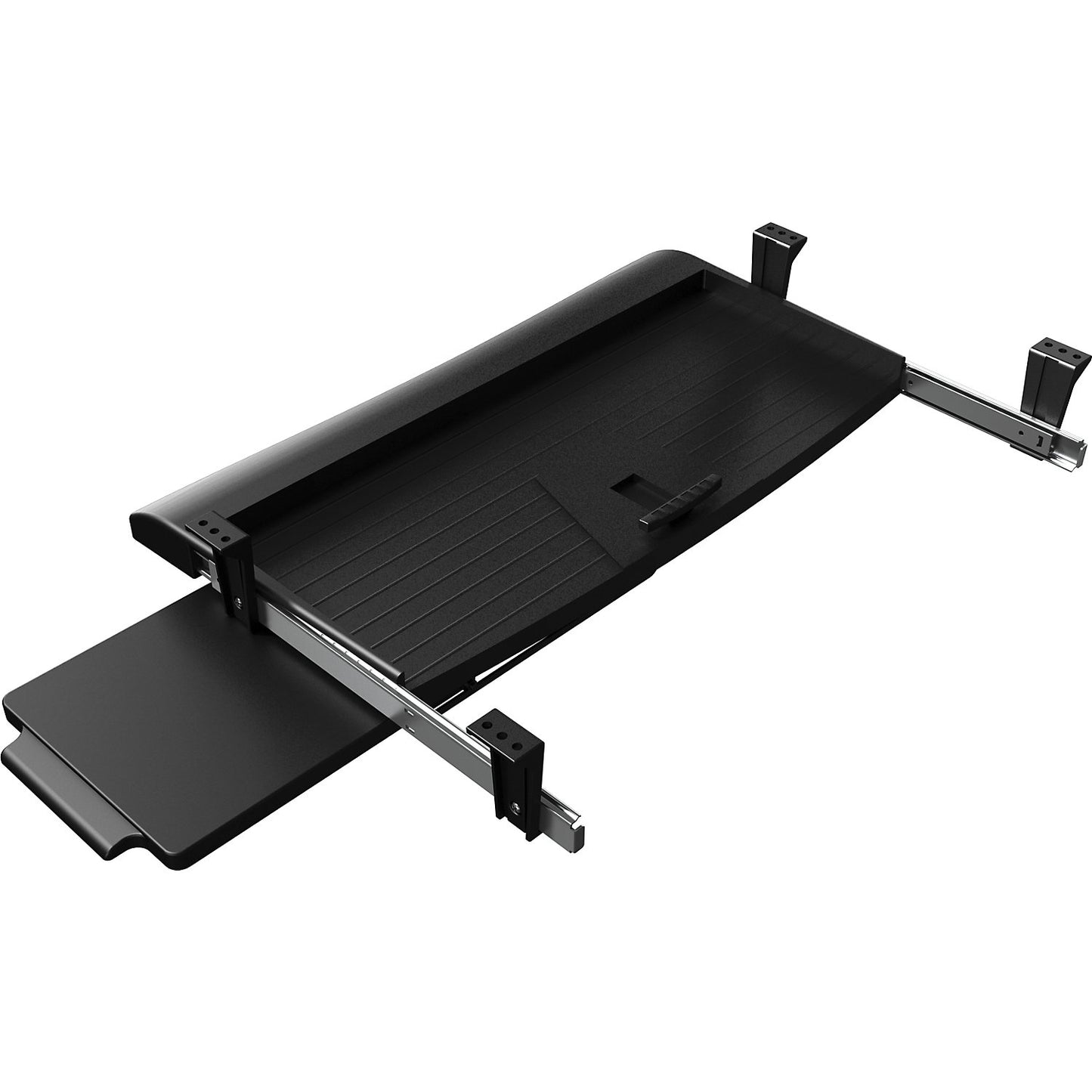 Keyboard shelf and mouse tray, WxDxH 520 x 200 x 55 mm, black.